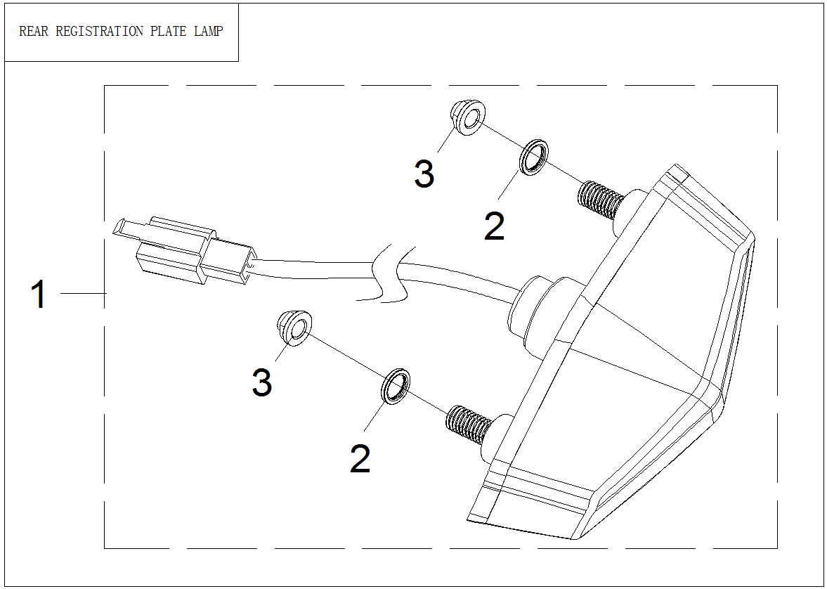 LAMPREAR REGISTRATION PLATE