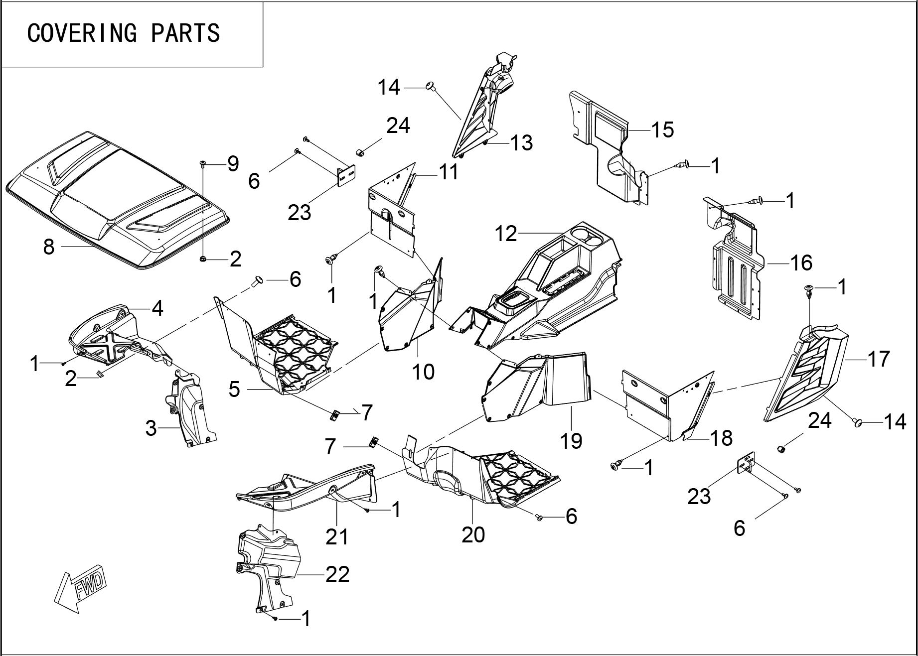 MID FENDER PARTS